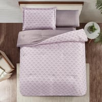 مفرش صيفي مفرد ونص 4 قطع - اديلين - زهري فاتح - بي...