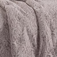 مفرش صيفي مفرد ونص 4 قطع - ليتون -رصاصي - بيج غامق