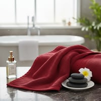 منشفة قطن - فيوريتا - مقاس صغير - 90*50 - احمر