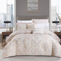 مفرش صيفي مزدوج من قماش التنسيل 8 قطع - ايليثيا -ب...