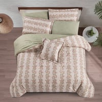 مفرش صيفي مفرد ونص 4 قطع - ليتون - بيج - اخضر