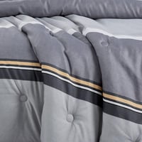 مفرش صيفي مفرد ونص 4 قطع - ليتون -رمادي - رصاصي