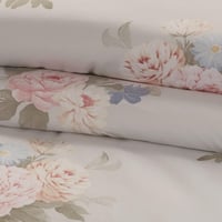 مفرش صيفي مفرد ونص 4 قطع - ليتون - كريمي - زهري فا...