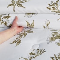 مفرش صيفي مفرد ونص 4 قطع - ليتون - اوف وايت - اخضر