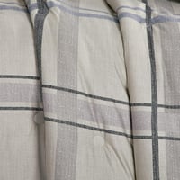 مفرش قطن صيفي مفرد ونص ٤ قطع - نولين -بيج - رمادي...