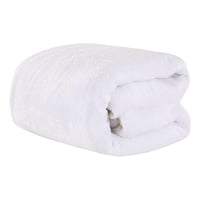 مفرش شتوي مخمل فرو مفرد ونص 4 قطع - موريل - أبيض ع...