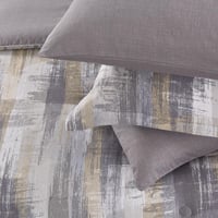 مفرش قطن صيفي مزدوج 8 قطع - افاليون - رمادي فاتح -...