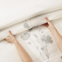 مفرش قطن مطرز حشوة متحركة صيفي مزدوج 9 قطع - لينوف...