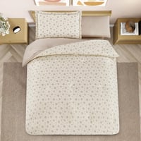 مفرش قطن صيفي مفرد ونص ٤ قطع - نولين - بيج فاتح -...