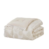 مفرش صيفي مزدوج جاكار 7 قطع - فينوس - بيج فاتح