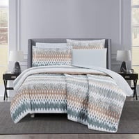 مفرش صيفي مزدوج حشوة مضغوطه 6 قطع - لونيا- ابيض -...