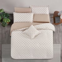 مفرش صيفي مزدوج وجهين 7 قطع - ماريتا - سكري-بيج