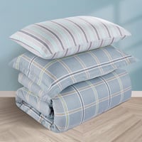 مفرش صيفي مفرد ونص 4 قطع - اليساندرا - رمادي - رصا...