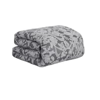 مفرش صيفي مزدوج جاكار 7 قطع - كلارا - رمادي