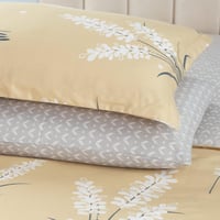 مفرش صيفي مفرد ونص 4 قطع - ليتون - أصفر - رصاصي