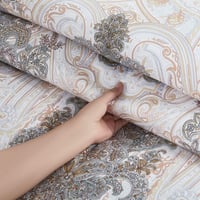 مفرش صيفي مزدوج وجهين ٧ قطع - اوركا -ابيض - بيج