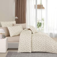 مفرش قطن صيفي مزدوج 8 قطع - زافيرا - بيج فاتح - بي...