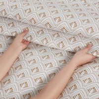 مفرش صيفي مزدوج وجهين 7 قطع - ماريتا - سكري-بيج