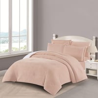 مفرش شتوي مخمل فرو محفور مقاس كوين 6 قطع - فلافيا...