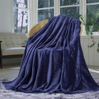 بطانية مخمل مفرد - كحلي