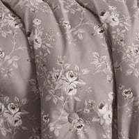 مفرش صيفي مفرد ونص 4 قطع - تيانا - رصاصي - كريمي