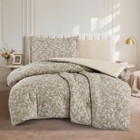 مفرش قطن صيفي مفرد ونص ٤ قطع - نولين -بيج غامق - ب...