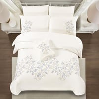 مفرش قطن مطرز حشوة متحركة صيفي مزدوج 9 قطع - لينوف...