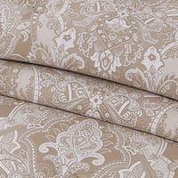 مفرش قطن صيفي مزدوج 8 قطع - افاليون -بيج