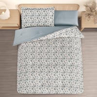 مفرش قطن صيفي مفرد ونص ٤ قطع - نولين -كريمي - رصاص...