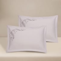 مفرش صيفي مزدوج مطرز 7 قطع - اناهيد - رصاصي