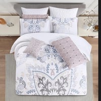 مفرش صيفي مزدوج 10 قطع - ريفيرا - أبيض