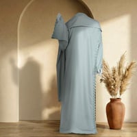 ثوب صلاة بمرد مطرز - نور - أخضر فاتح