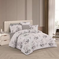 مفرش صيفي مزدوج 7 قطع - اوركا -رصاصي - رمادي