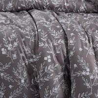 مفرش صيفي مفرد ونص 4 قطع - ليتون - رمادي غامق - لح...