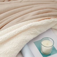 بطانية مخمل وفرو ماريو 220 × 170 - بيج