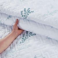 مفرش صيفي مزدوج حشوة مضغوطه 6 قطع - لونيا- ابيض -...