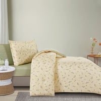 مفرش قطن صيفي مفرد ونص ٤ قطع - نولين -سمني - اخضر