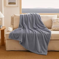 بطانية مخمل محفور لافيتا 200 × 230 - رمادي