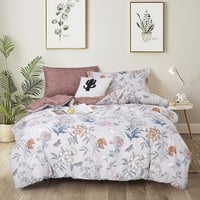 مفرش صيفي مفرد ونص 4 قطع - ليتشي - رصاصي - لحمي غا...