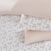 مفرش قطن صيفي مزدوج 8 قطع - كاليفيرا - ابيض - بيج