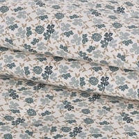 مفرش قطن صيفي مفرد ونص ٤ قطع - نولين -كريمي - رصاص...