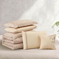 مفرش صيفي كوين تنسيل قطن 300 غرزة + مخدة هدية