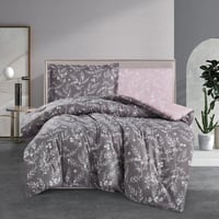 مفرش صيفي مفرد ونص 4 قطع - ليتون - رمادي غامق - لح...