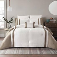 مفرش صيفي مزدوج مطرز مزين بالدانتيل 7 قطع - بولكير...