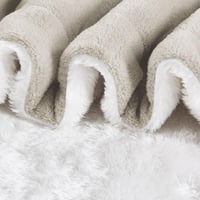 بطانية مخمل وفرو ماريو 200 × 230 - بيج غامق