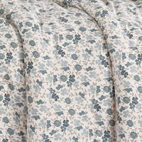 مفرش قطن صيفي مفرد ونص ٤ قطع - نولين -كريمي - رصاص...