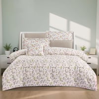 مفرش صيفي مقاس كوين وجهين ٧ قطع - فيفيان - كريمي -...