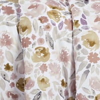 مفرش صيفي مقاس كوين وجهين ٧ قطع - ويلز -ابيض - كري...