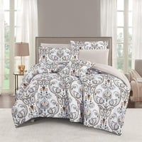 مفرش صيفي مزدوج وجهين ٧ قطع - اوركا - ابيض - بيج