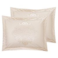 مفرش صيفي مزدوج جاكار شانيل 7 قطع - لورال - بيج فا...